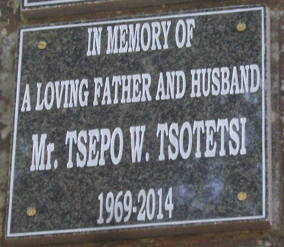 TSOTETSI Tsepo W. 1969-2014