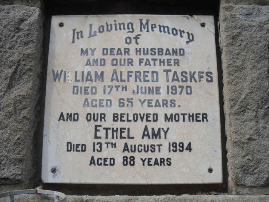 TASKES William Alfred -1970 &amp; Ethel Amy -1994