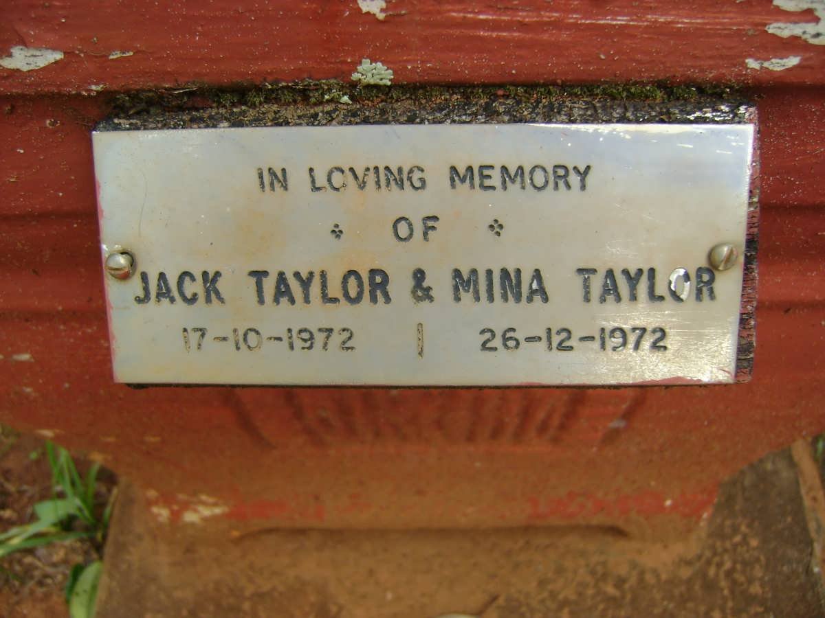TAYLOR Jack -1972 &amp; Mina -1972