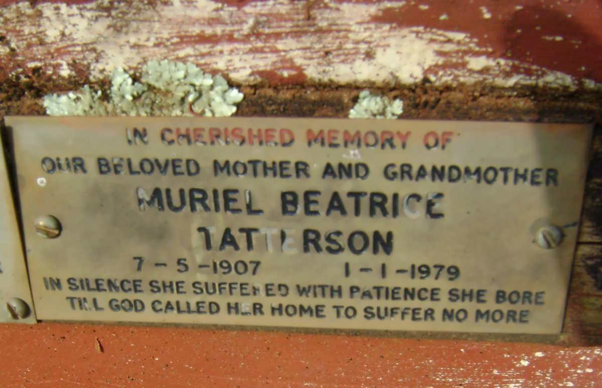 TATTERSON Muriel Beatrice 1907-1979