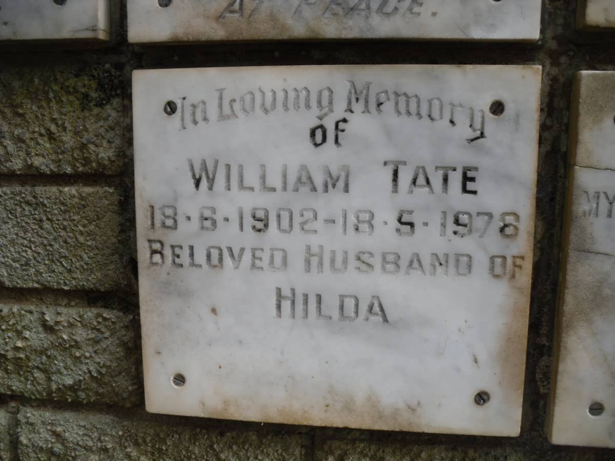 TATE William 1902-1978