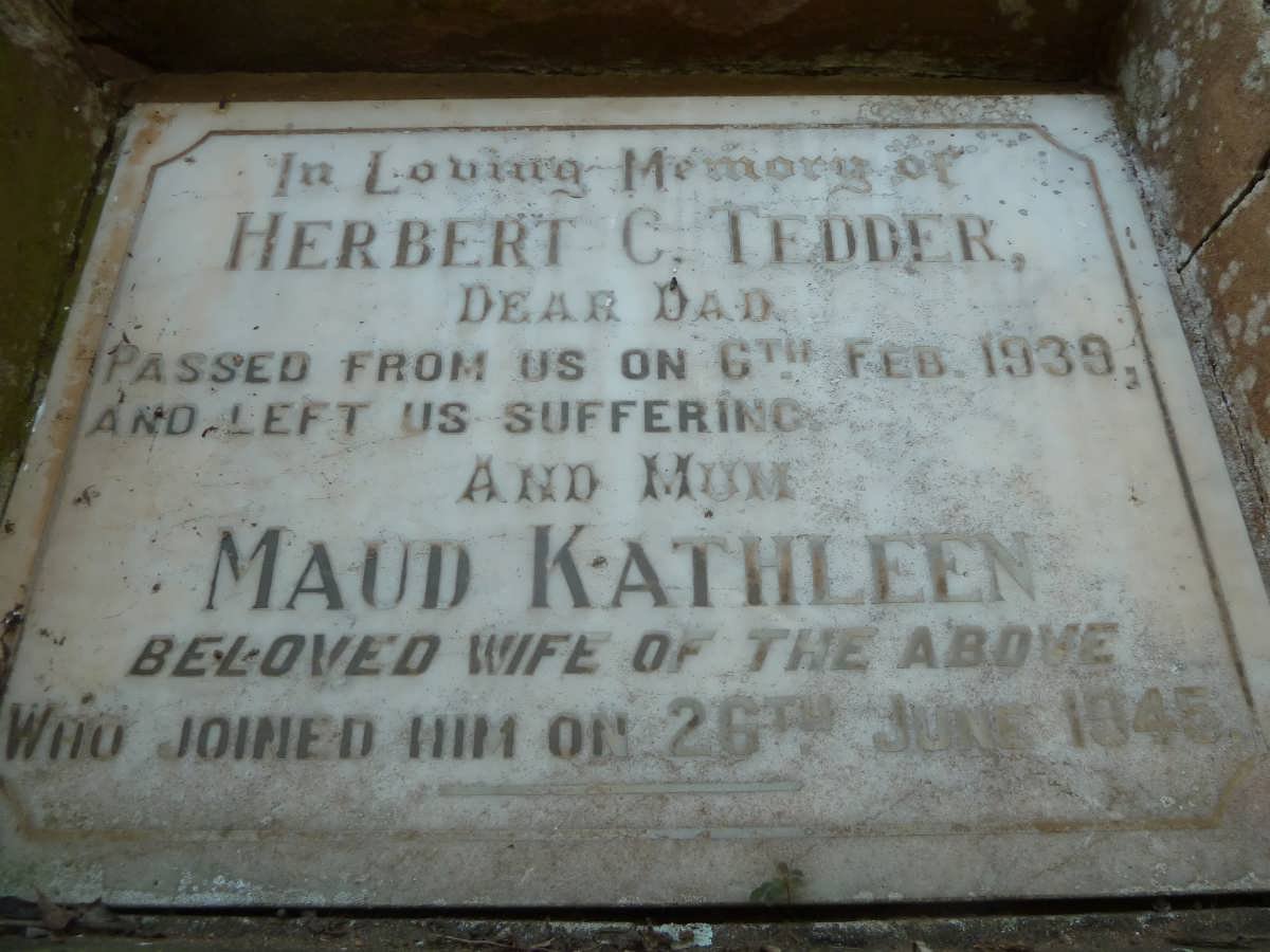 TEDDER Herbert C. -1939 &amp; Maud Kathleen -1945 