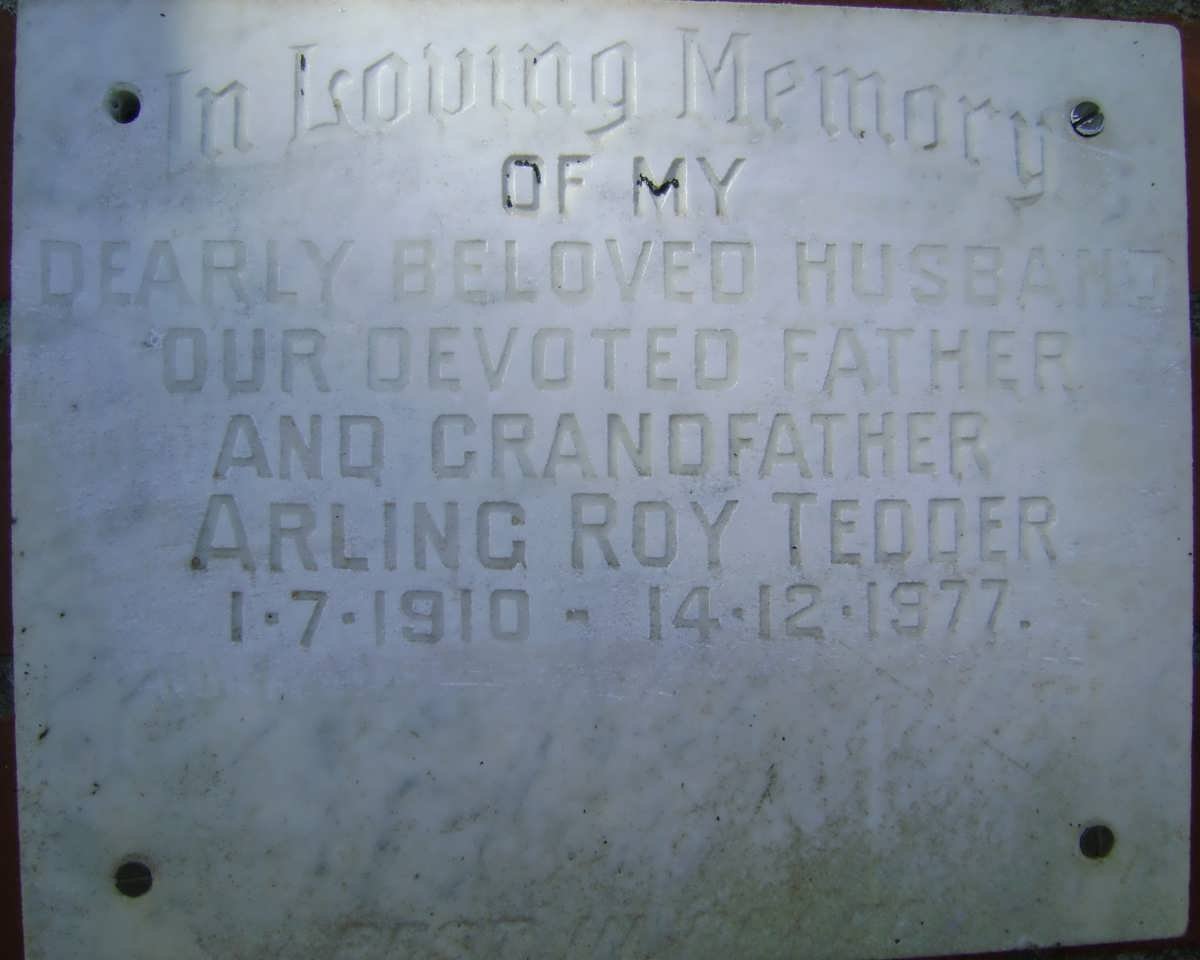 TEDDER Arling Roy 1910-1977