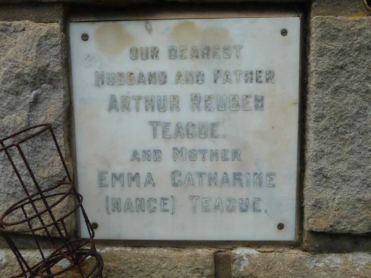 TEAGUE Arthur Reuben &amp; Emma Catharine NANCE