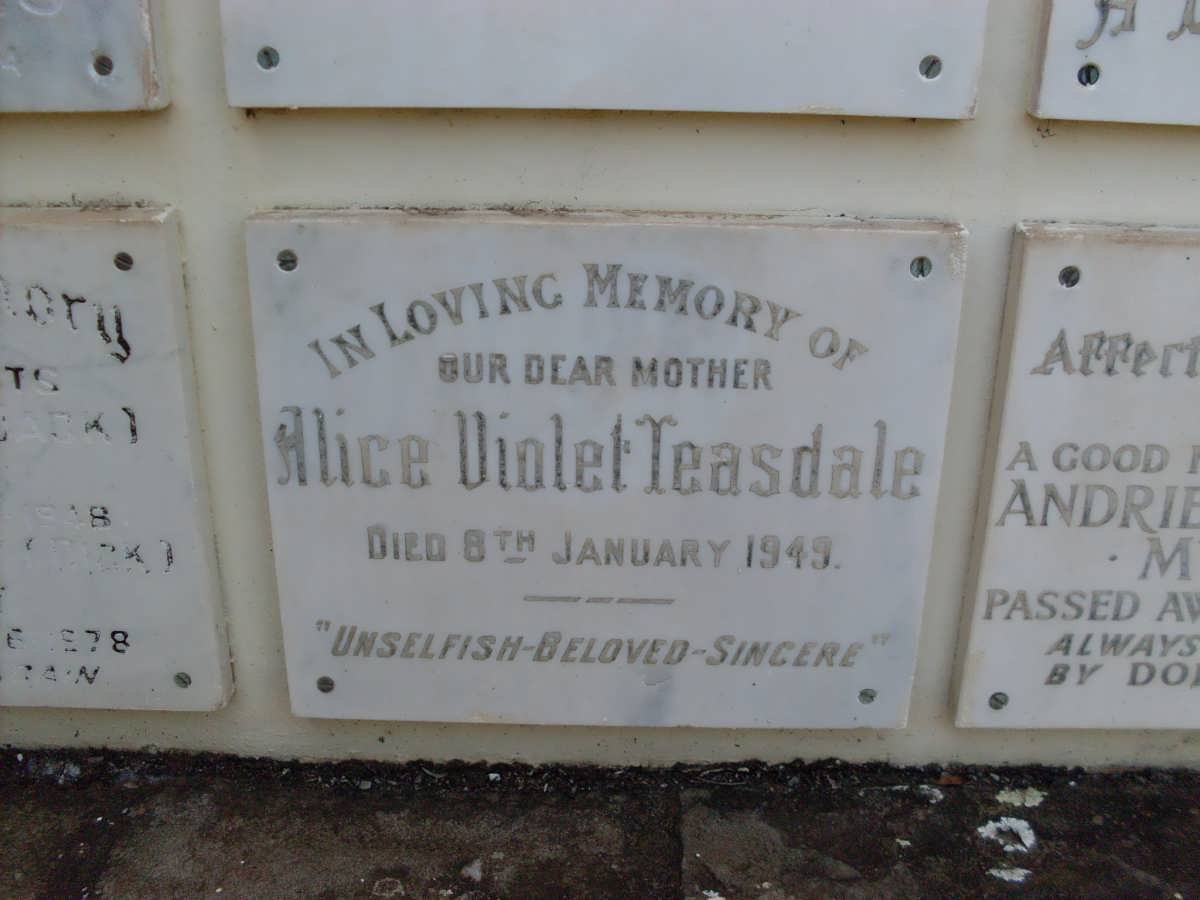 TEASDALE Alice Violet -1949