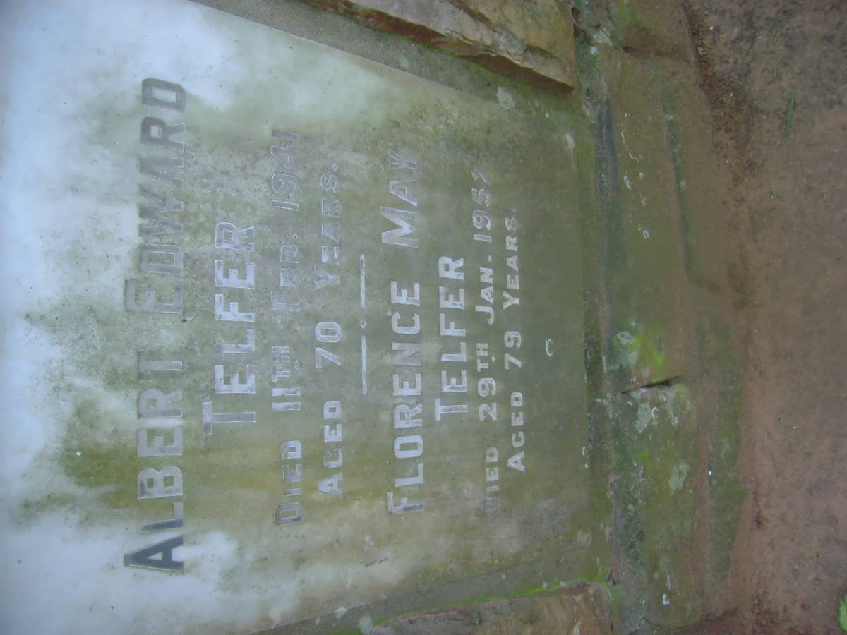 TELFER Albert Edward -1941 &amp; Florence May -1952