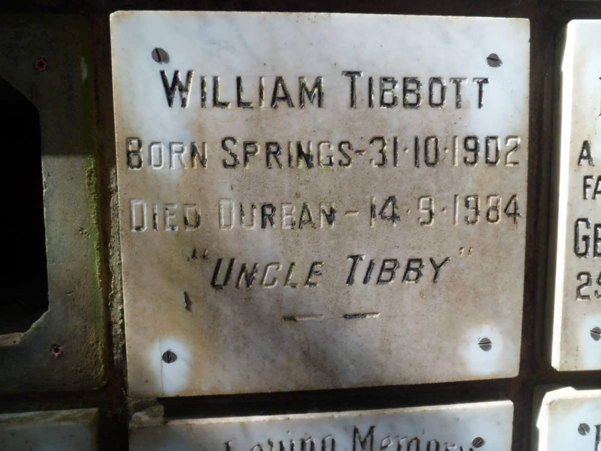 TIBBOTT William 1902-1984