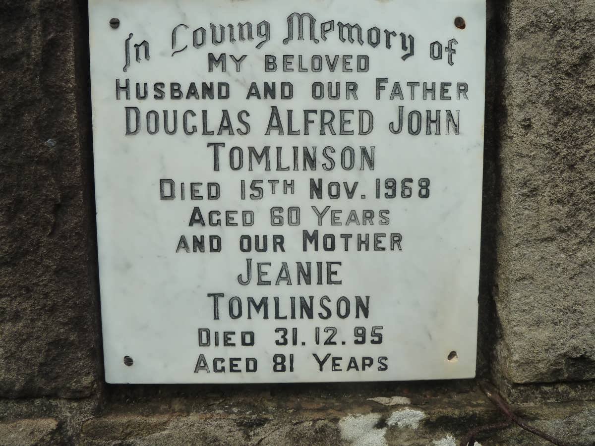 TOMLINSON Douglas Alfred John -1968 &amp; Jeanie -1995