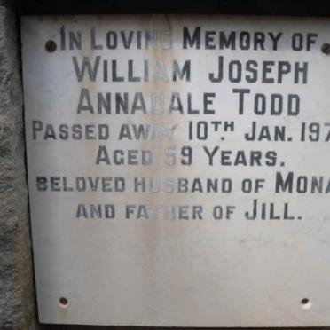 TODD William Joseph Annadale -1971