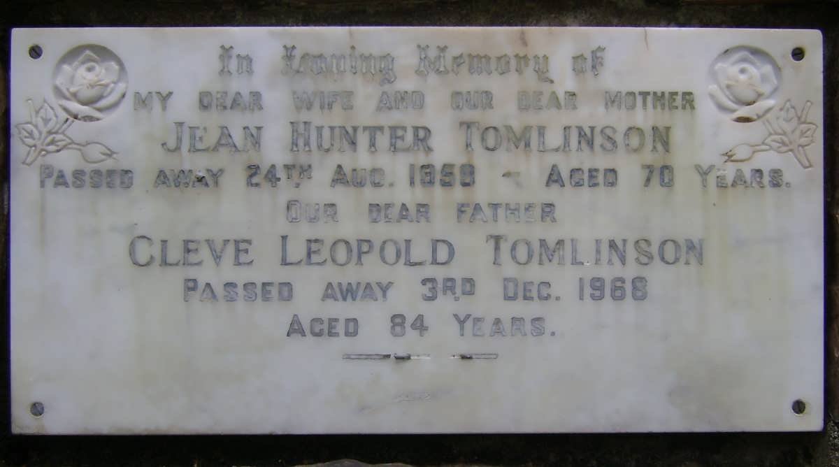 TOMLINSON Cleve Leopold -1968 &amp; Jean Hunter -1958
