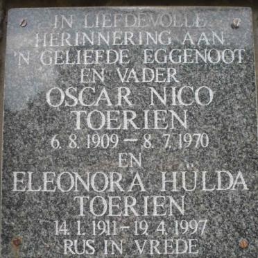 TOERIEN Oscar Nico 1909-1970 &amp; Eleonora Hulda 1911-1997