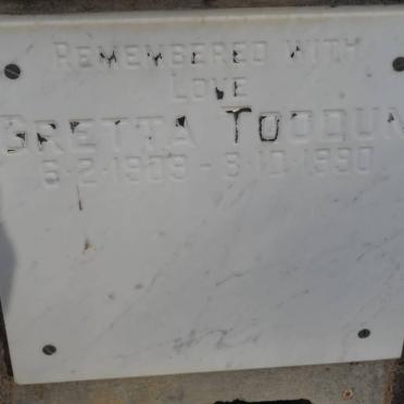 TODDUN Gretta 1909-1990