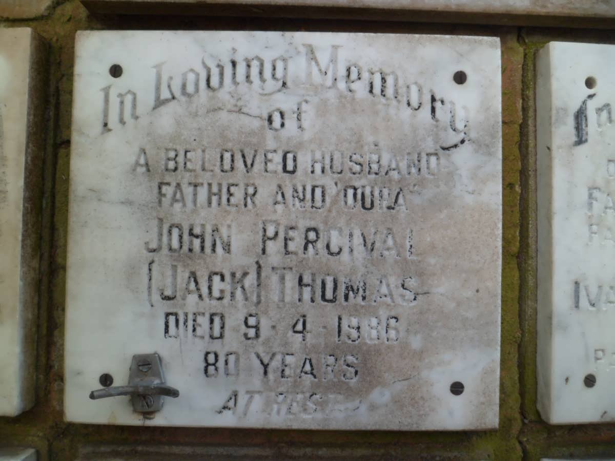 THOMAS John Percival -1986