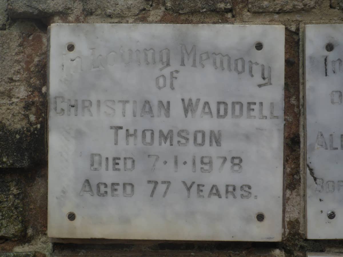 THOMSON Christian Waddell -1978