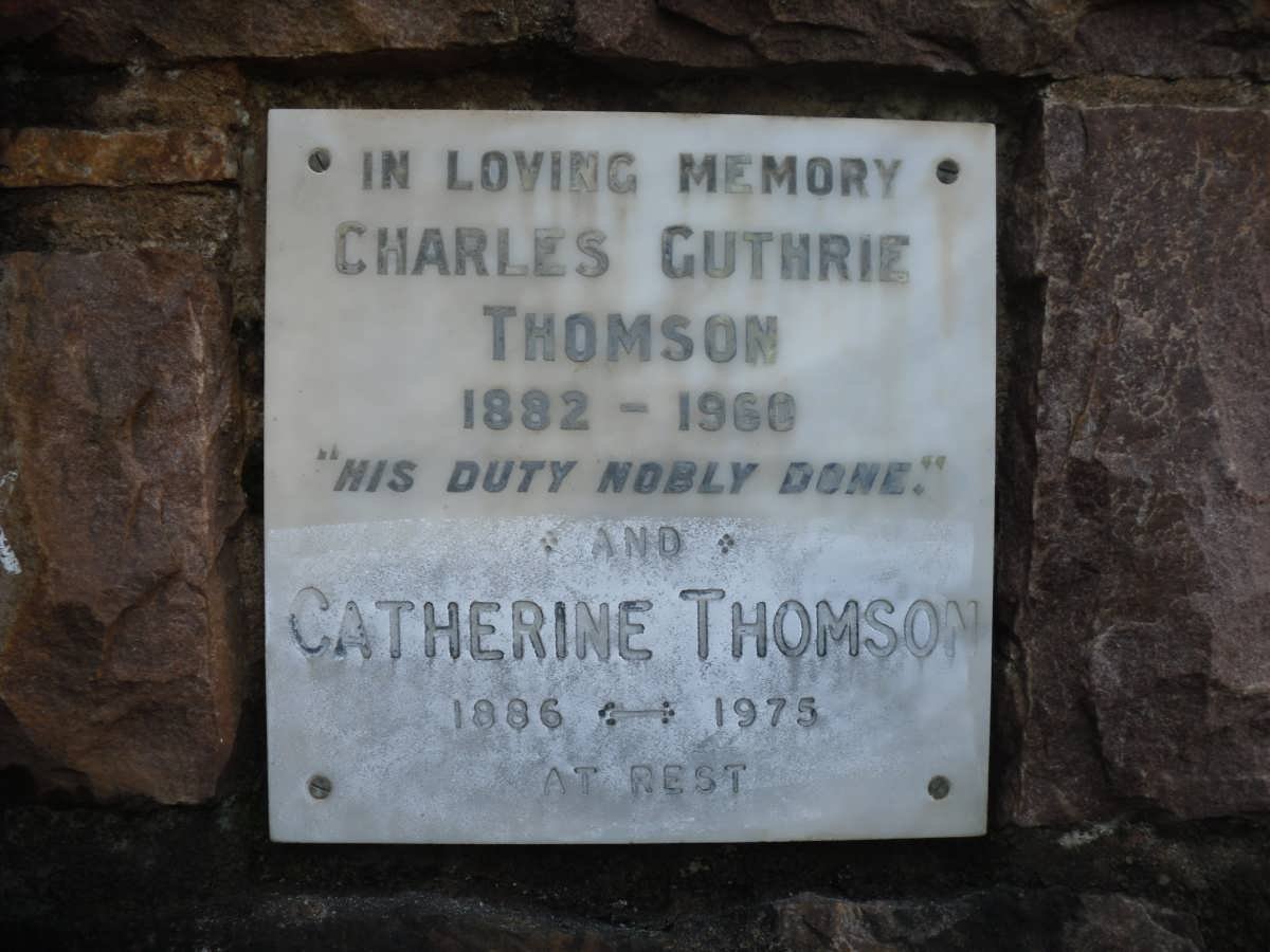 THOMSON Charles Guthrie 1882-1960 &amp; Catherine 1886-1975