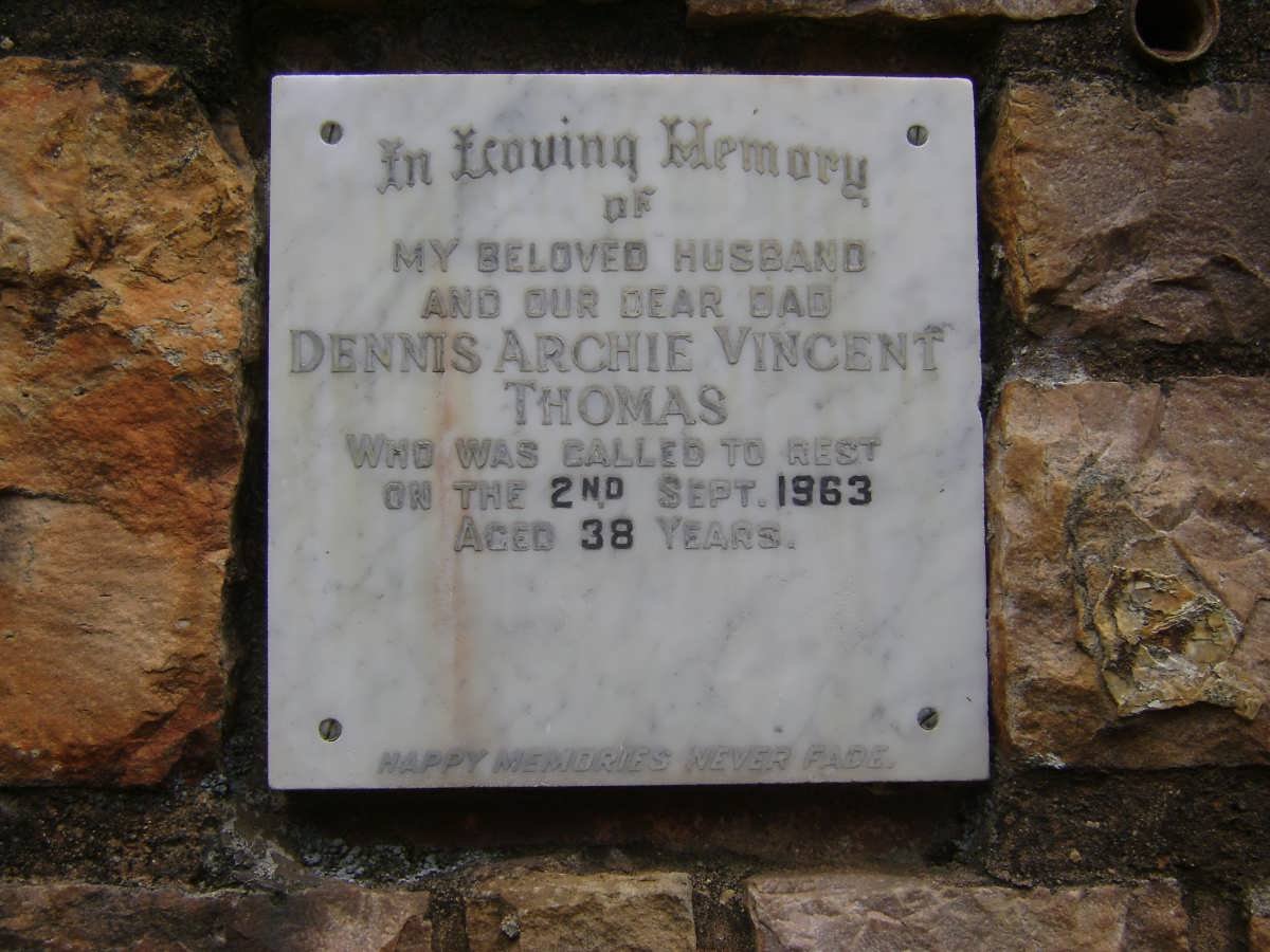 THOMAS Dennis Archie Vincent -1963