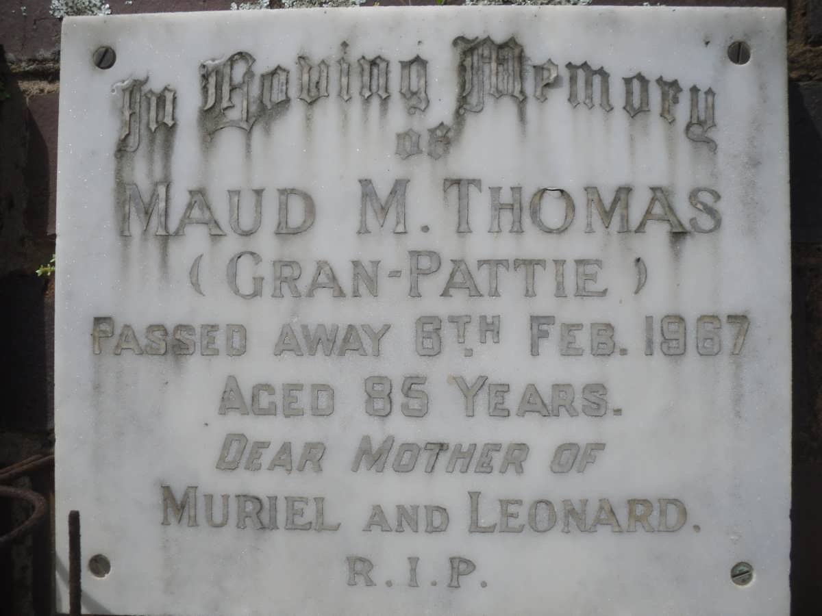 THOMAS Maud M. -1967