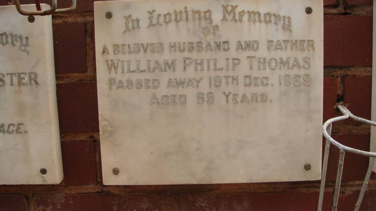 THOMAS William Philip -1969