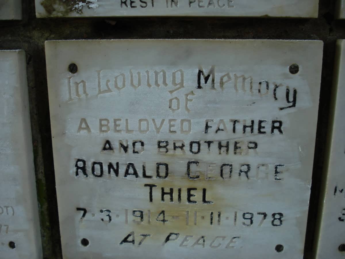 THIEL Ronald George 1914-1978