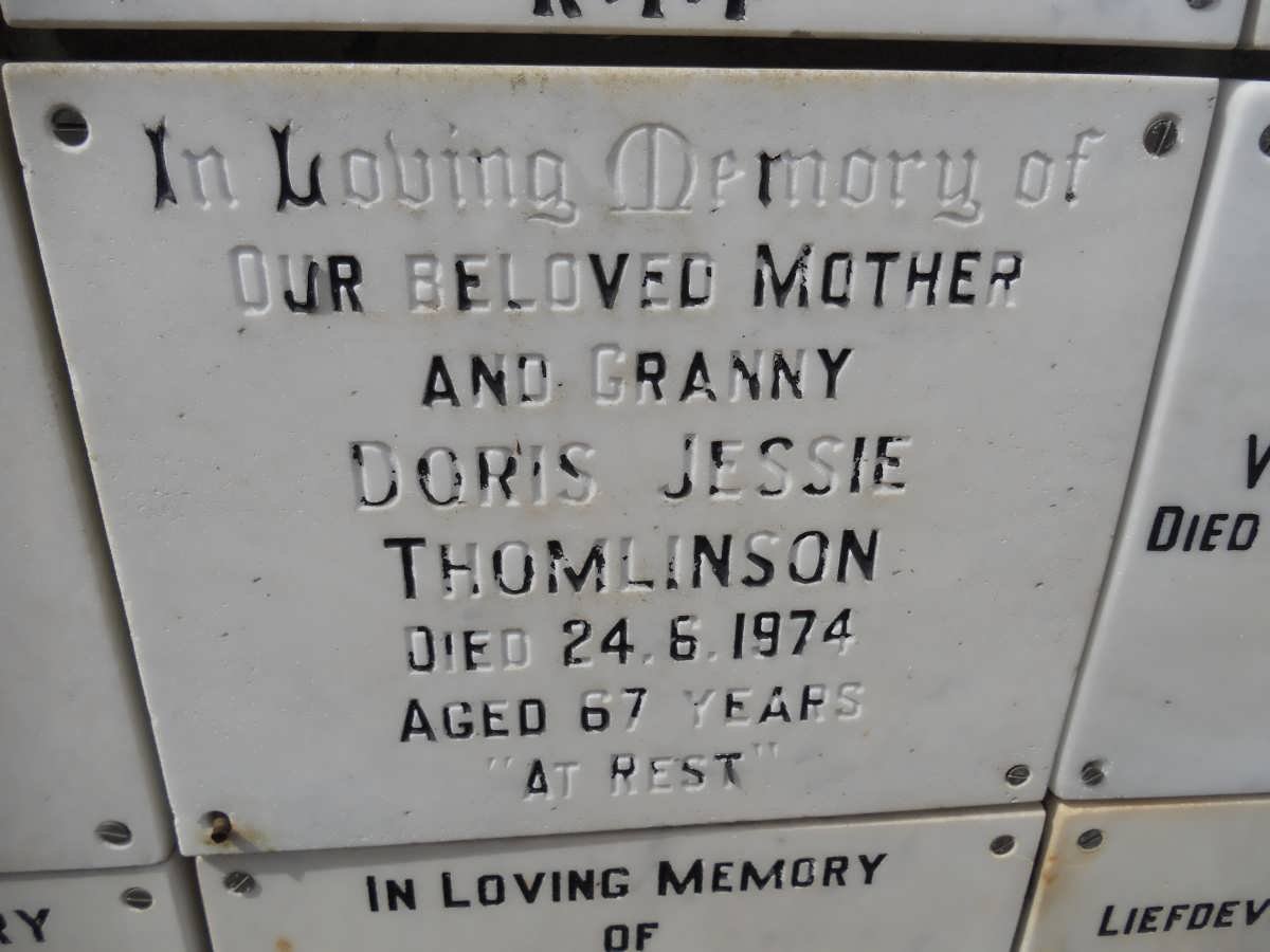 THOMLINSON Doris Jessie -1974