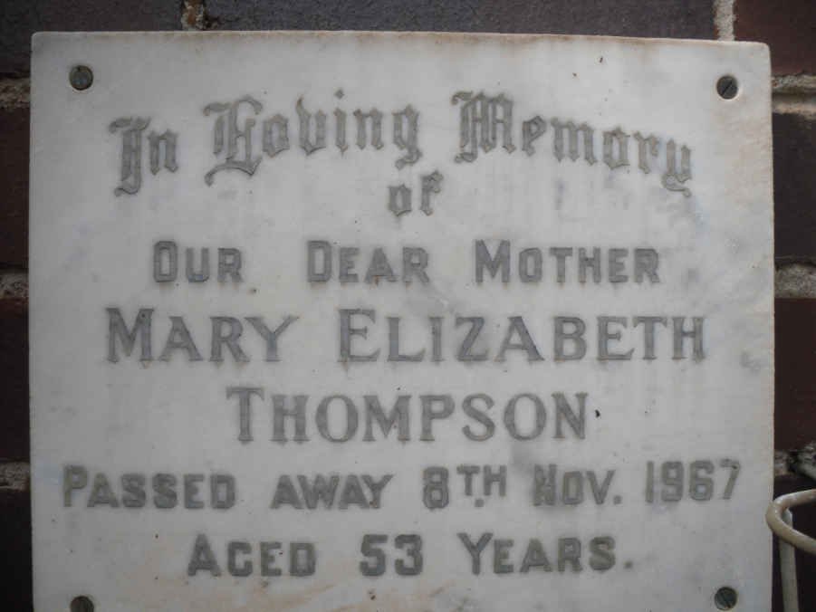 THOMPSON Mary Elizabeth -1967