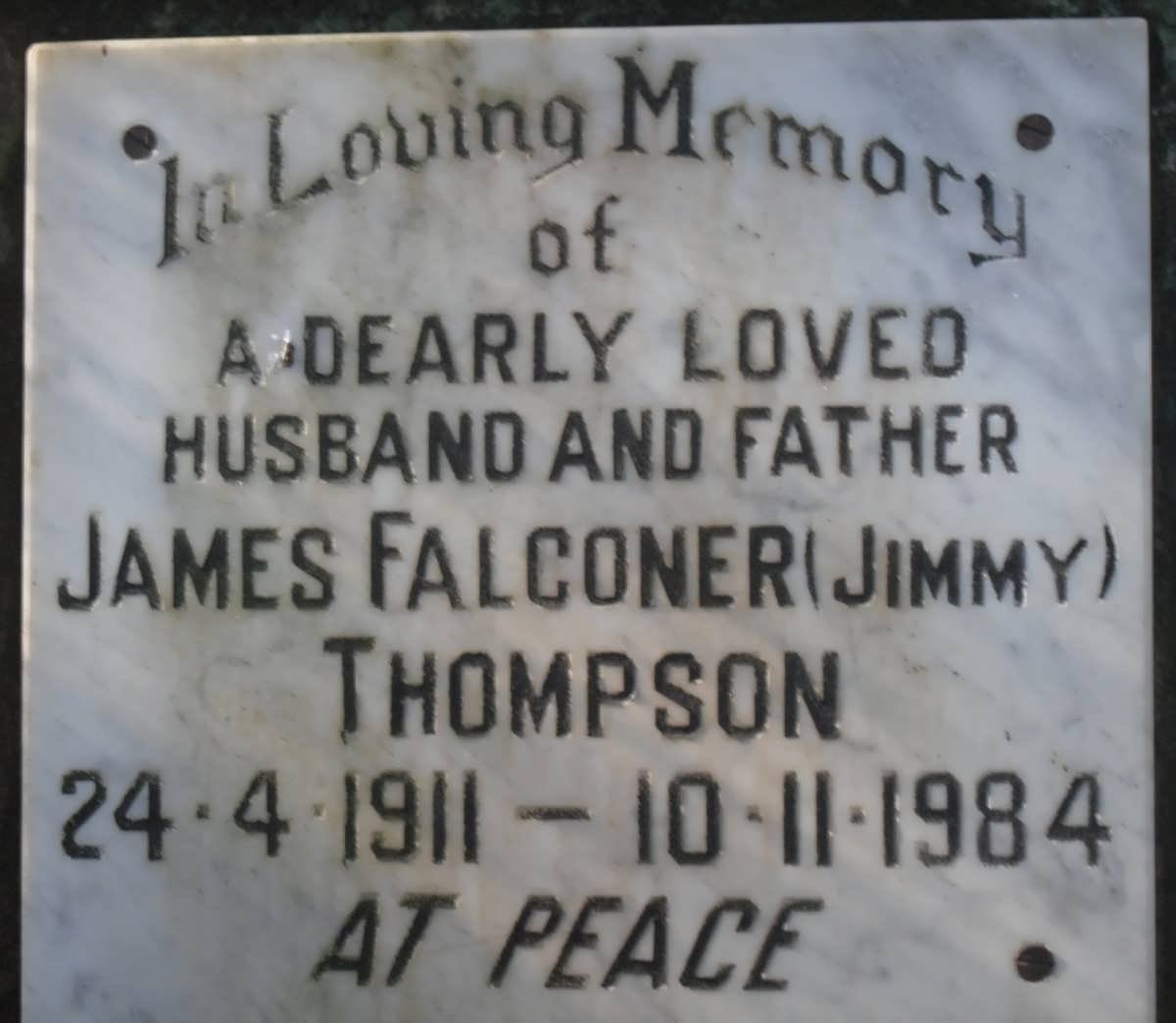 THOMPSON James Falconer 1911-1984