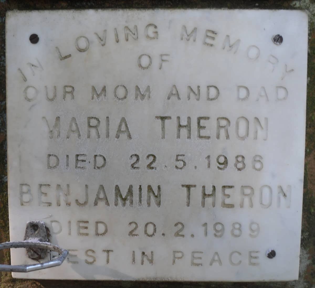 THERON Benjamin -1989 &amp; Maria -1986