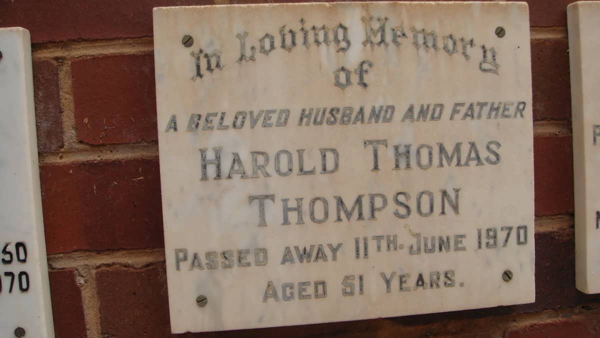THOMPSON Harold Thomas -1970