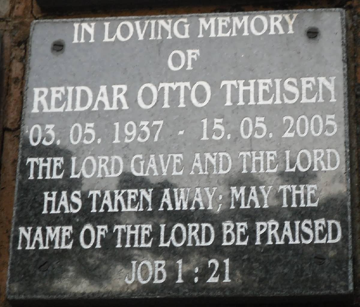 THEISEN Reidar Otto 1937-2005