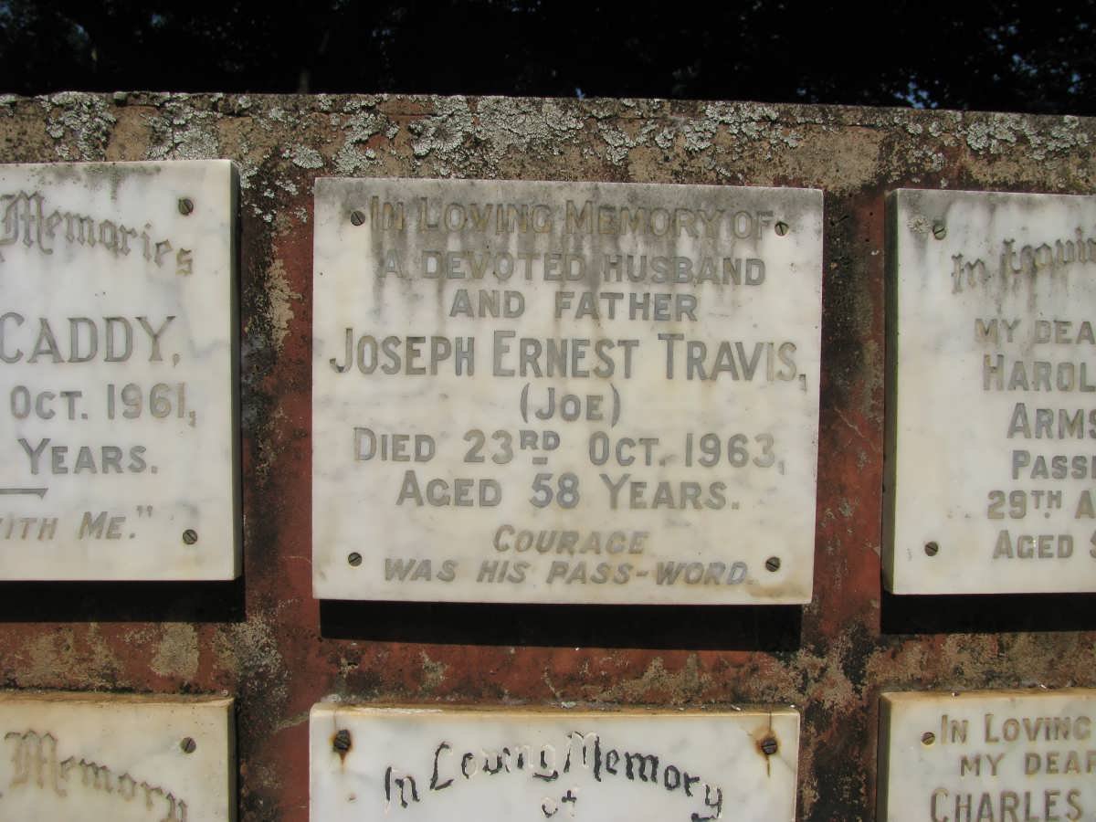 TRAVIS Joseph Ernest -1963