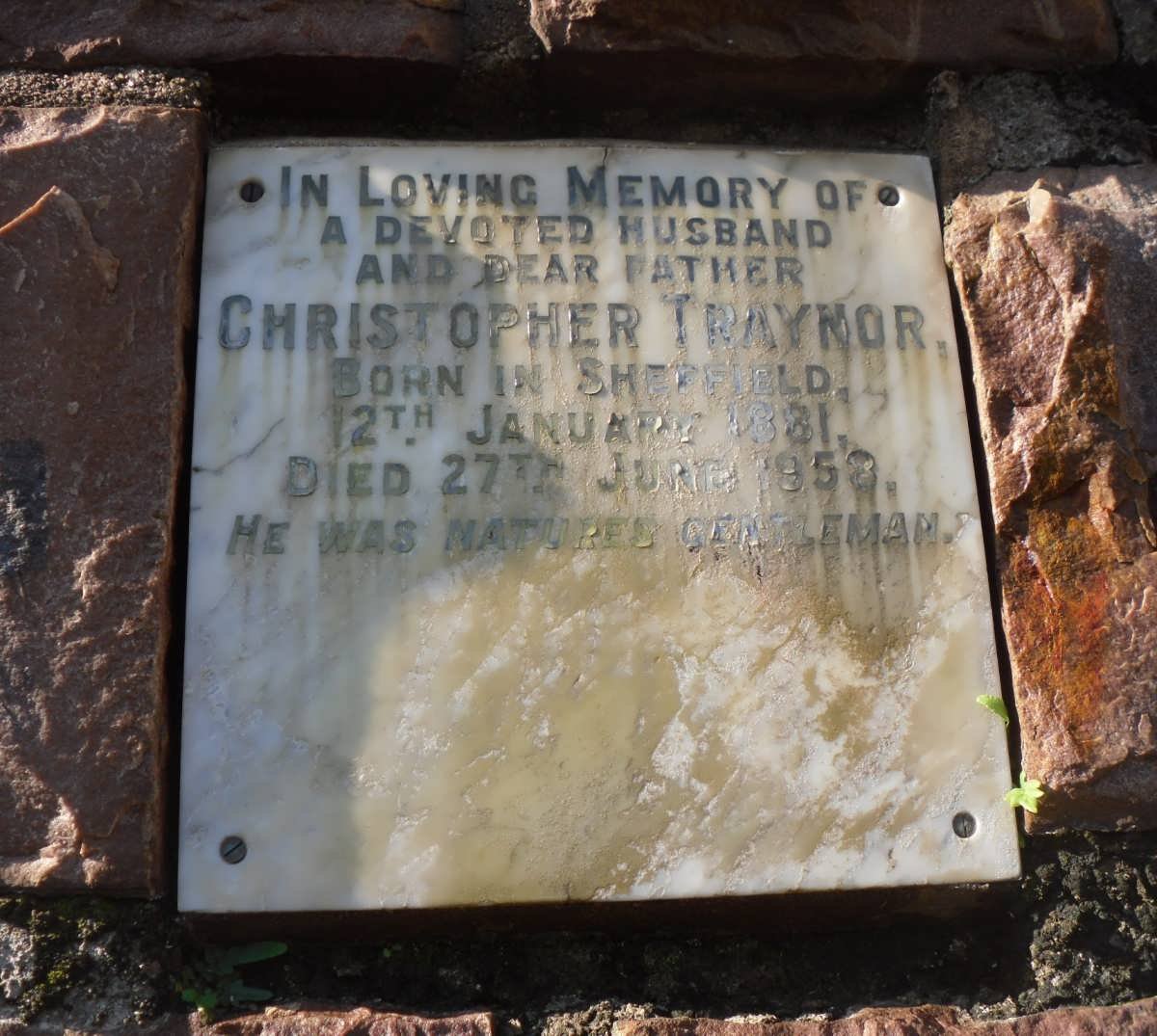 TRAYNOR Christopher 1881-1958