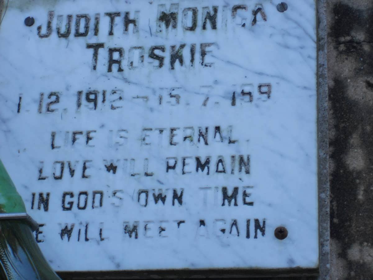 TROSKIE Judith Monica 1912-1991