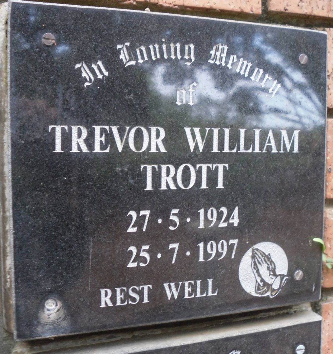 TROTT Trevor William 1924-1997