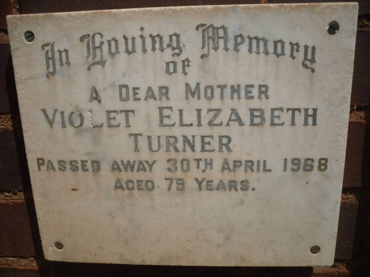 TURNER Violet Elizabeth -1968