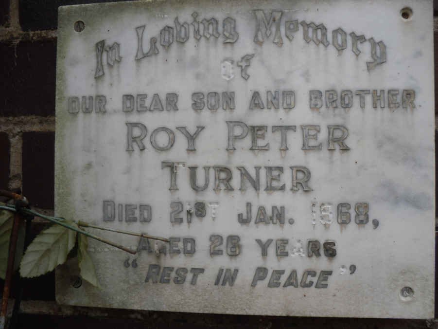 TURNER Roy Peter -1968