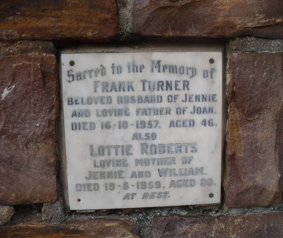 TURNER Frank -1957 :: ROBERTS Lottie -1959