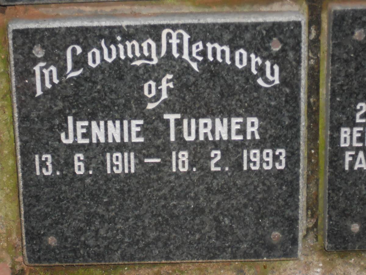 TURNER Jennie 1911-1993