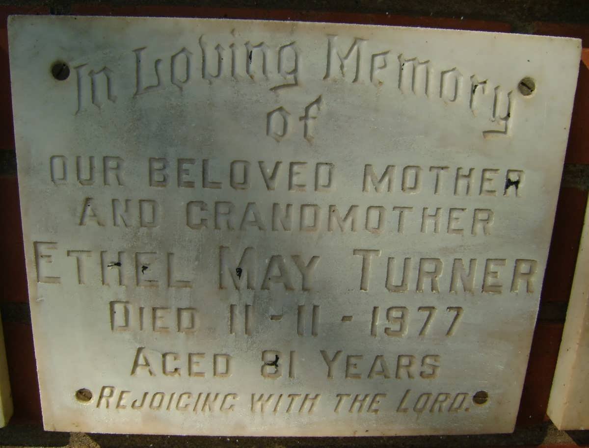 TURNER Ethel May -1977