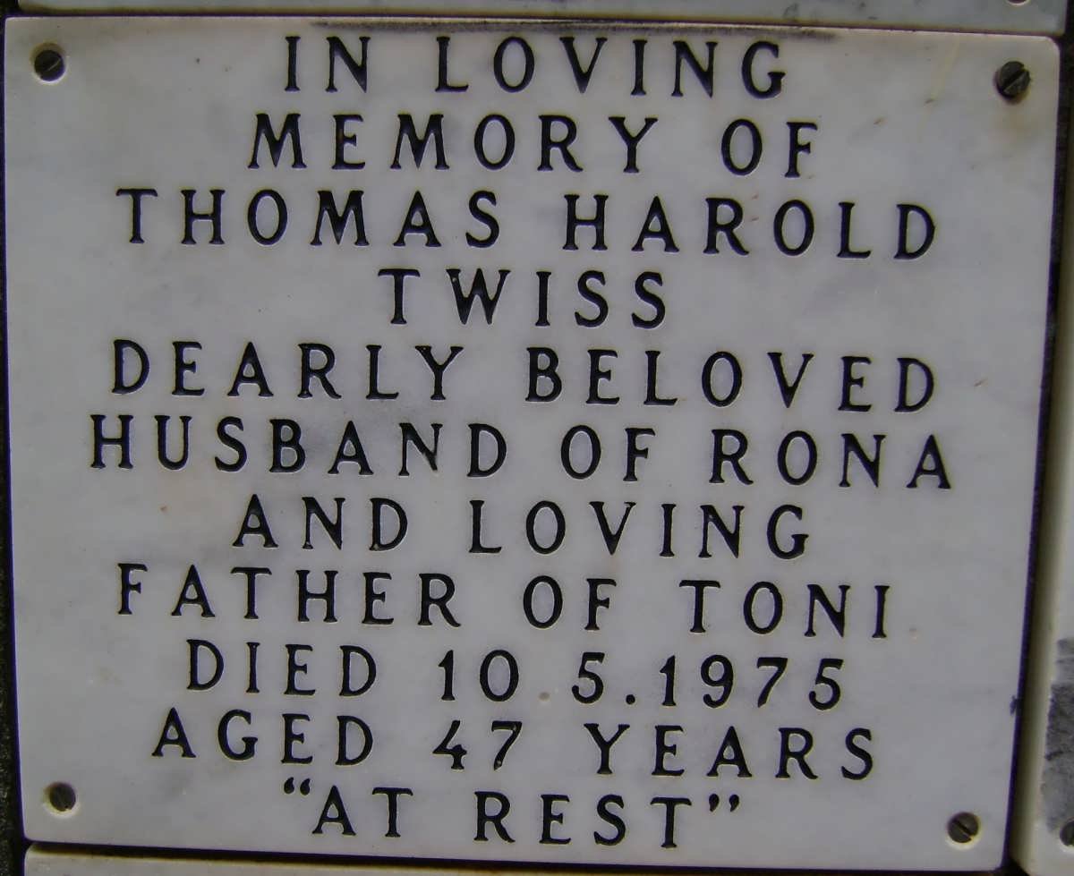 TWISS Thomas Harold -1975