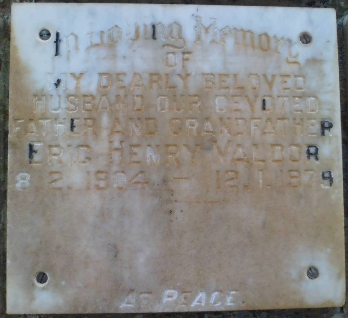 VALDOR Eric Henry 1904-1979
