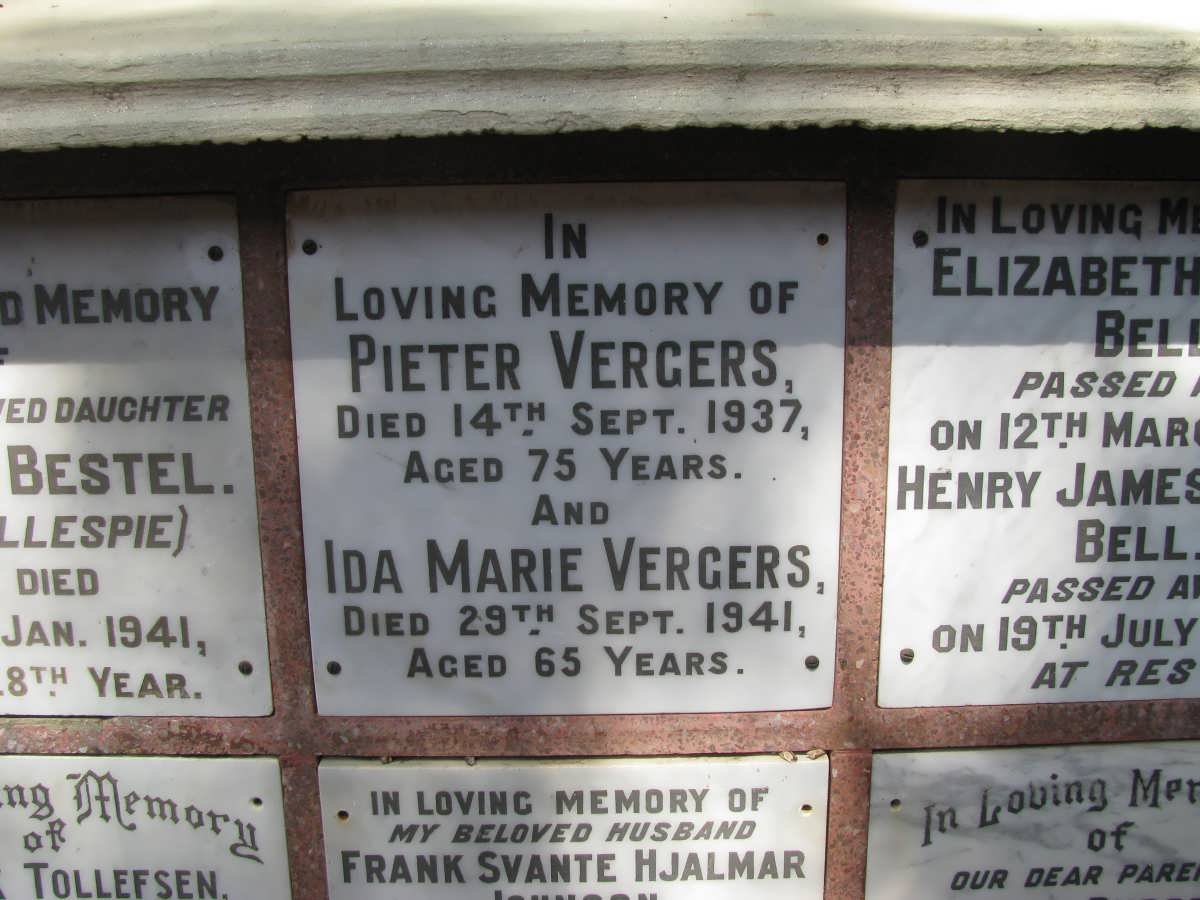 VERGERS Pieter -1937 &amp; Ida Maria -1941