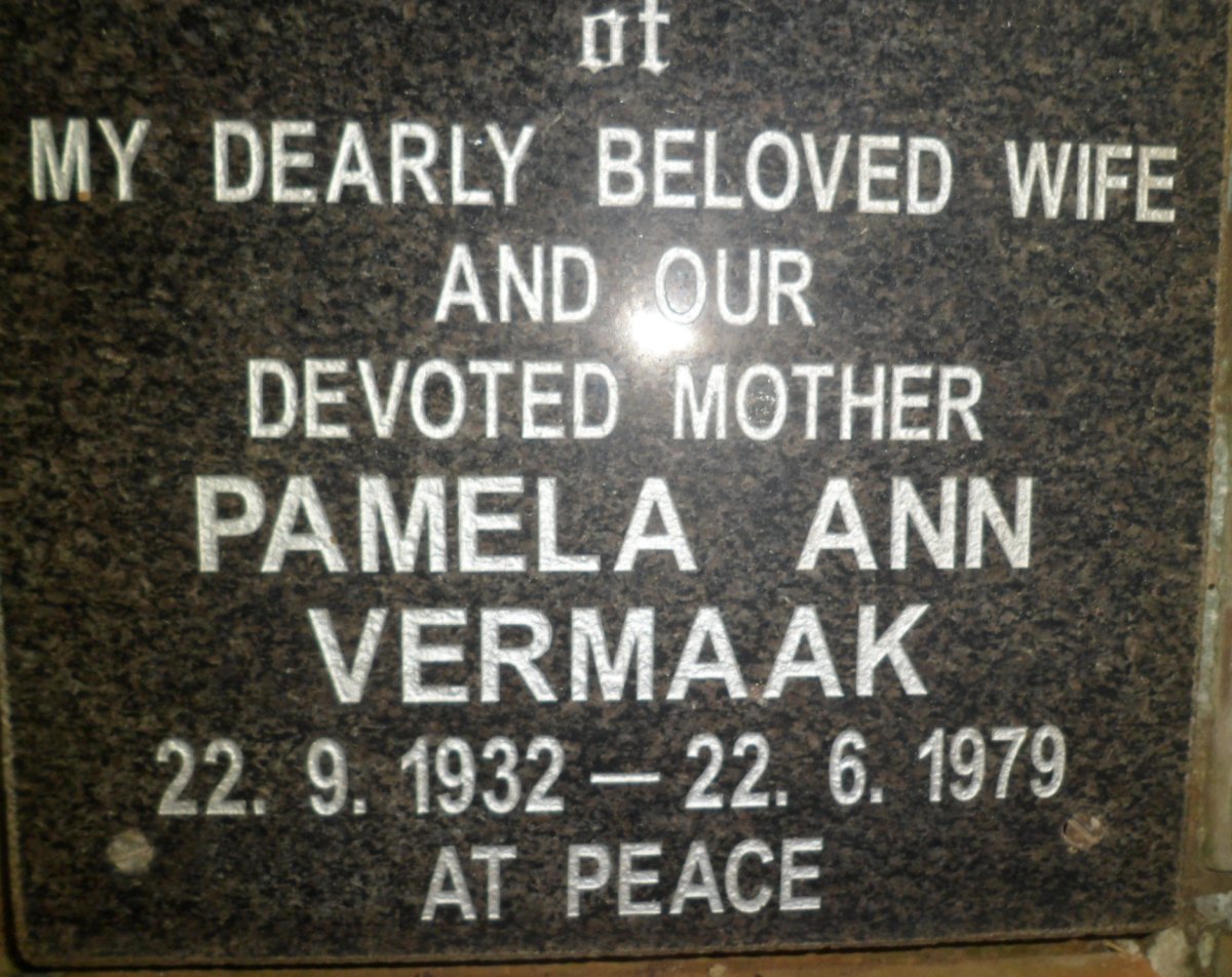 VERMAAK Pamela Ann 1932-1979