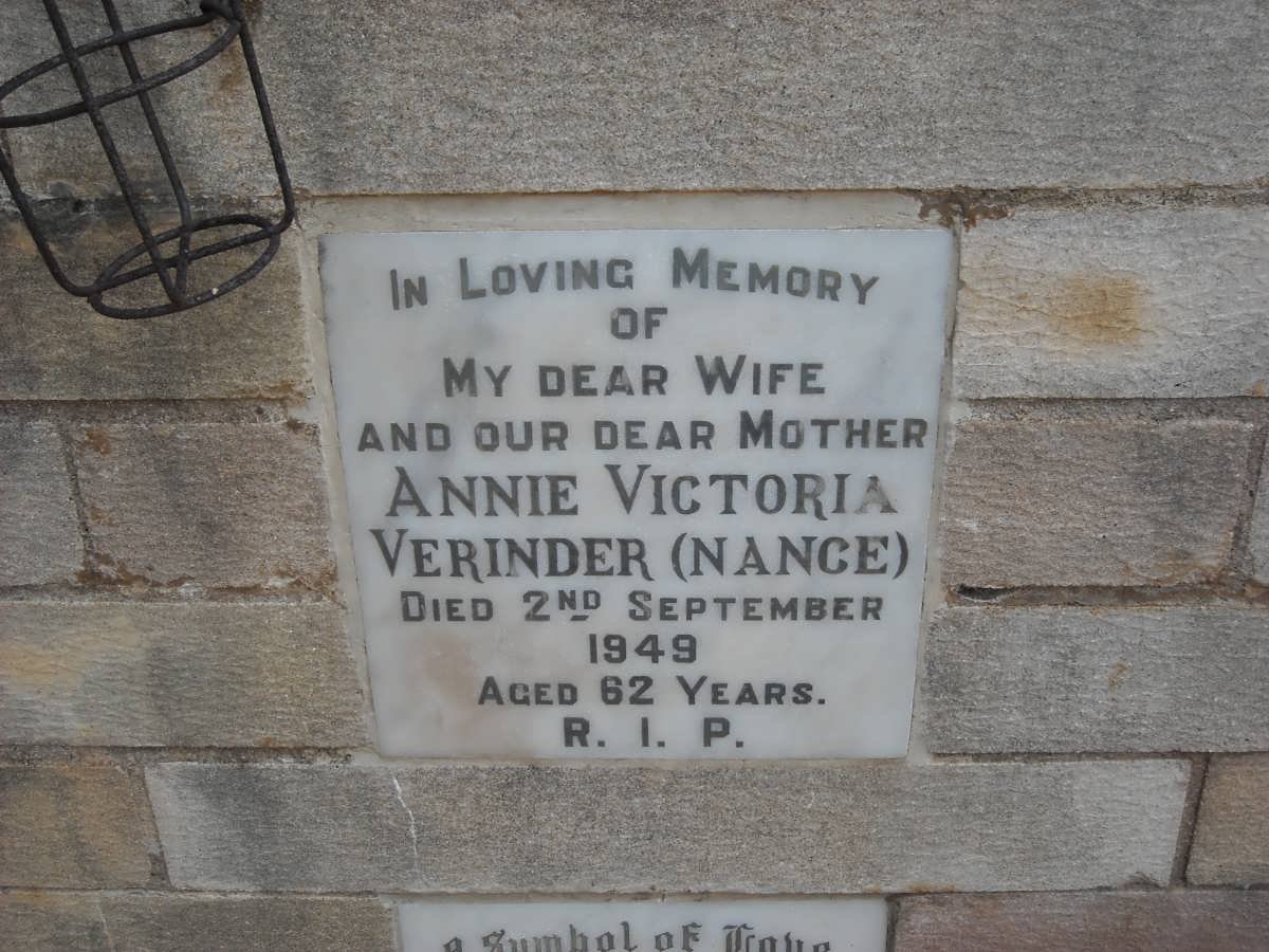 VERINDER Annie Victoria -1949