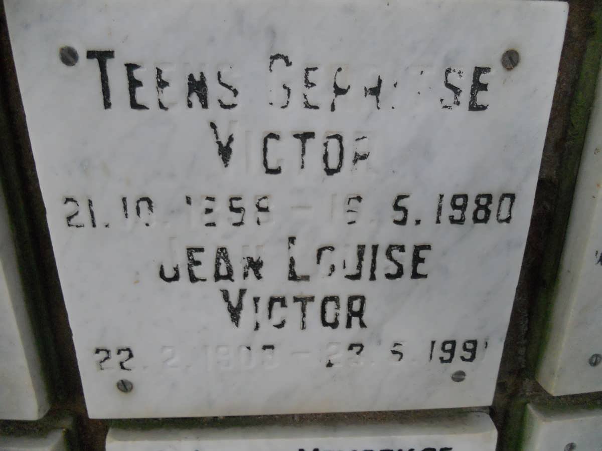 VICTOR Teens Gerritse 1898-1980 :: VICTOR Jean Louise 1909-1991