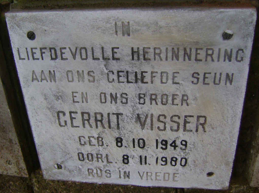 VISSER Gerrit 1949-1980