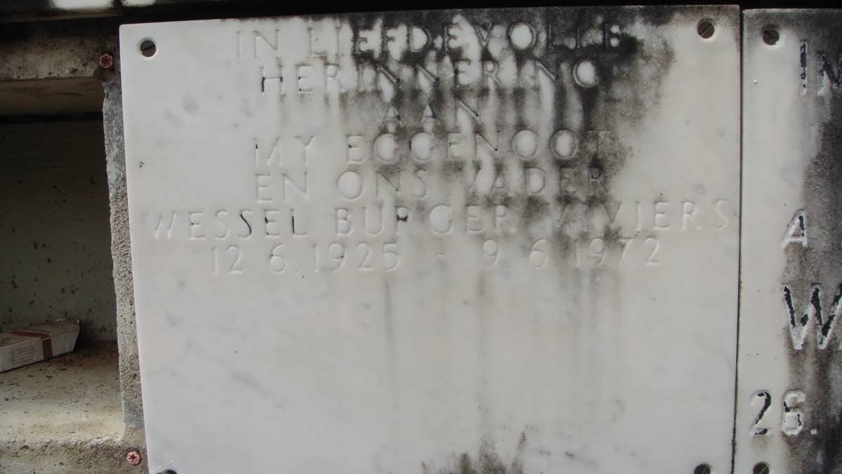 VIVIERS Wessel Burger 1925-1972