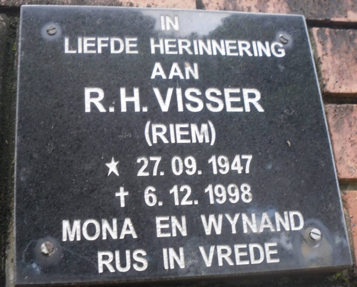 VISSER R.H. 1947-1998