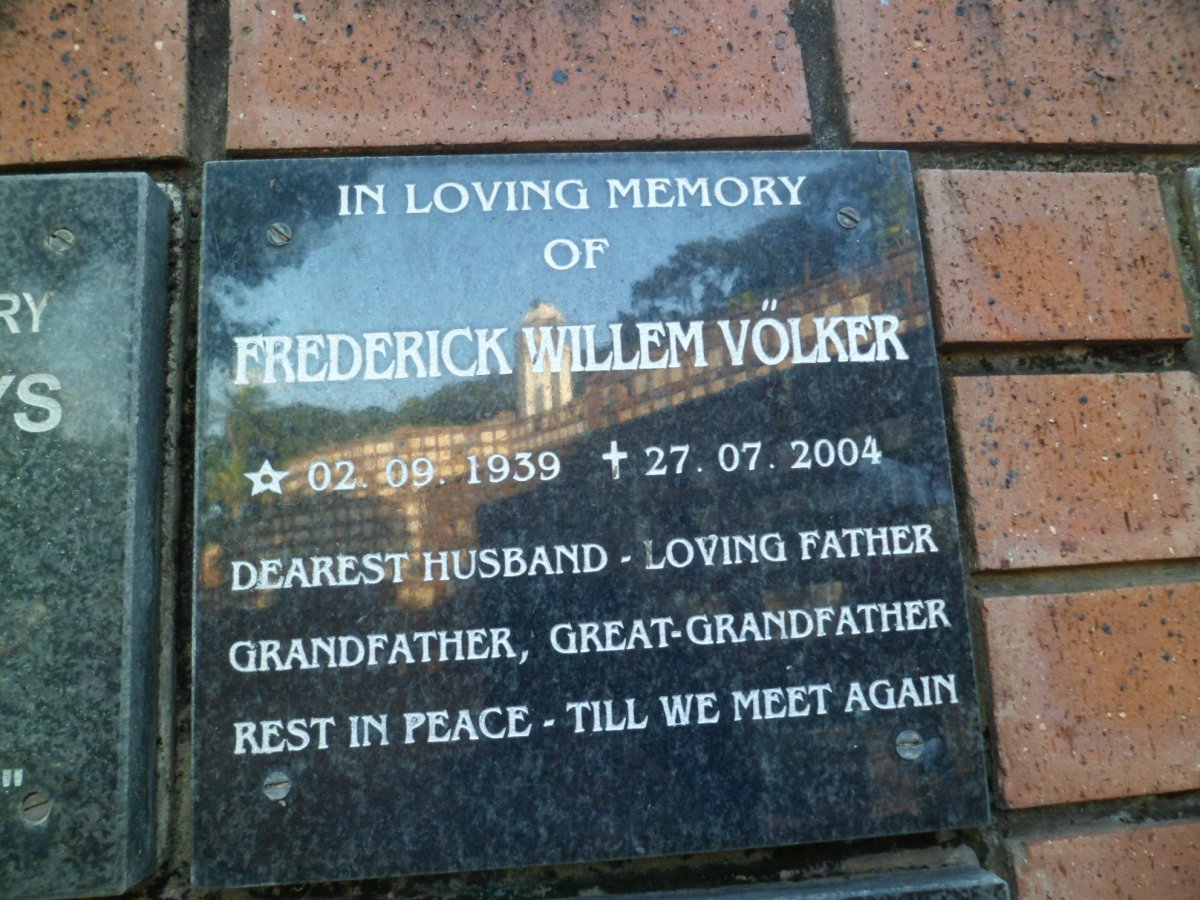VÖLKER Frederick Willem 1939-2004