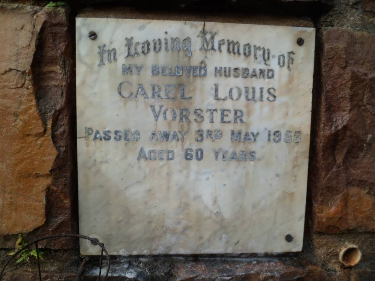 VORSTER Carel Louis  -1956