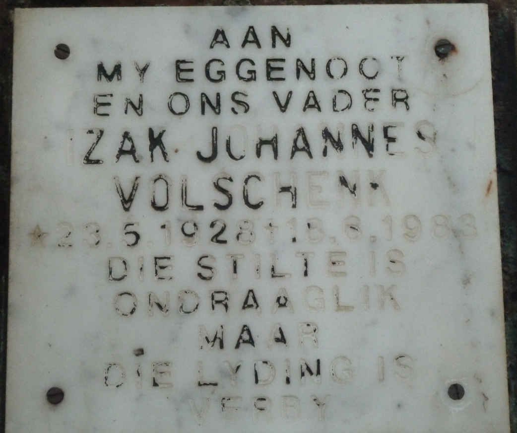 VOLSCHENK Izak Johannes 1928-1983